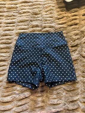 Hollister navy blue polkadot biker shorts